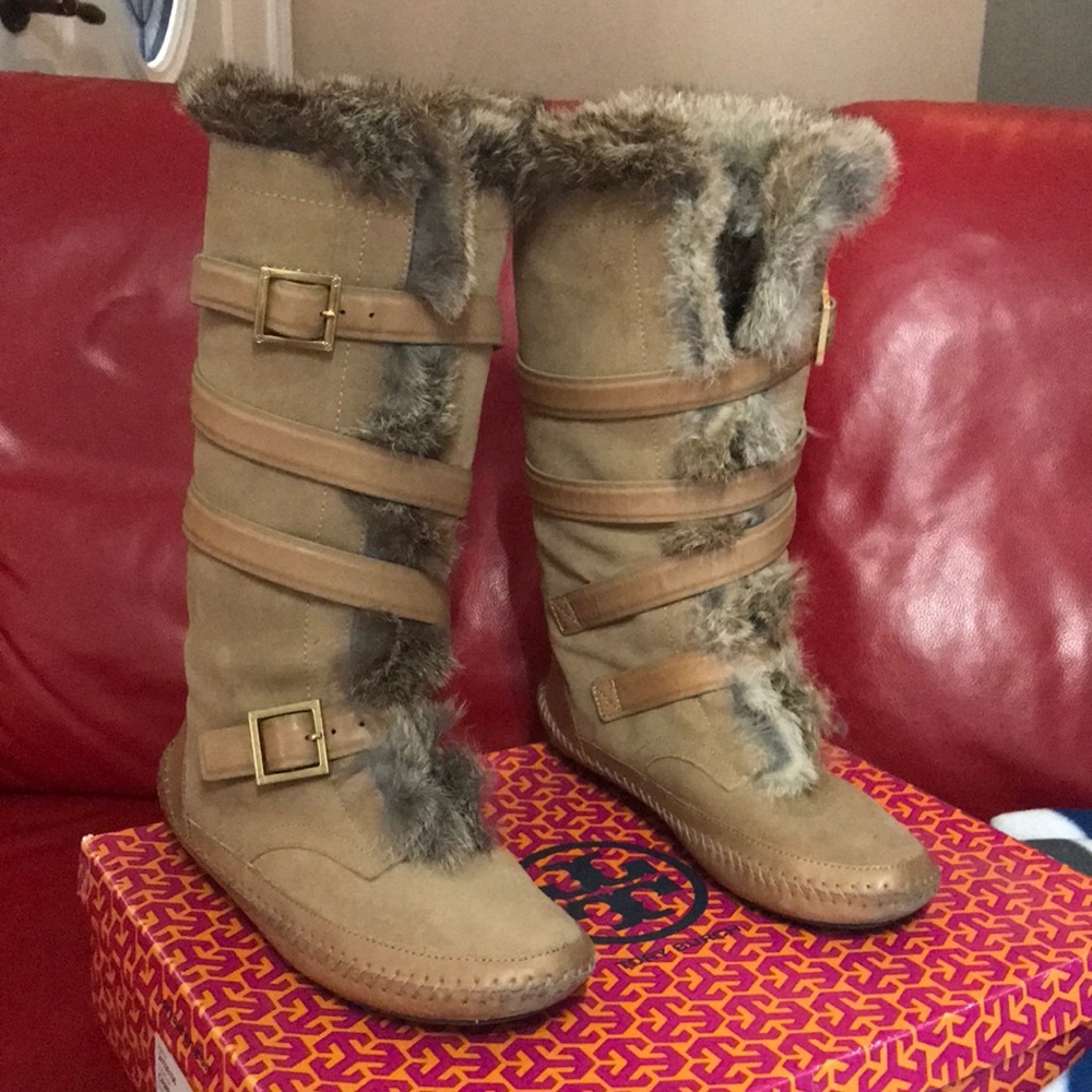 Tory Burch Camel 281 Fur Jaden